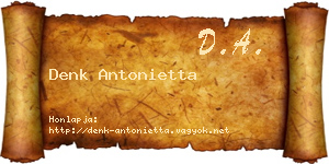 Denk Antonietta névjegykártya